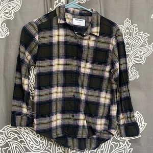 Long sleeve flannel girls shirt